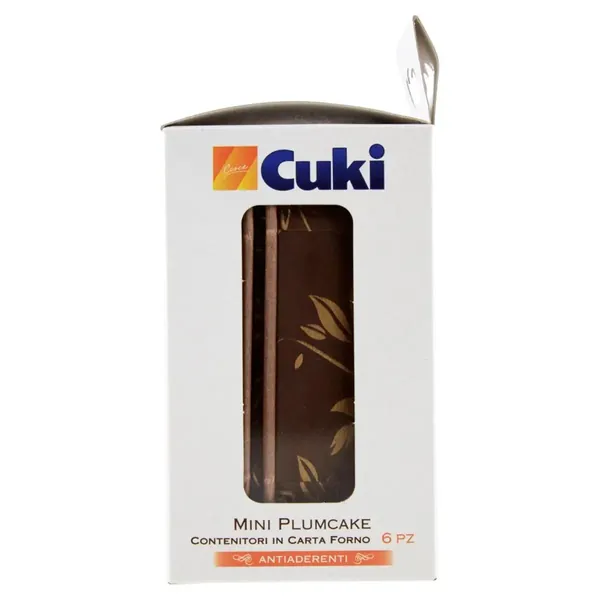Cuki Anti-aderente Contenitor Cuptor Mini Plumcake 6 Buc, Bax 12 buc